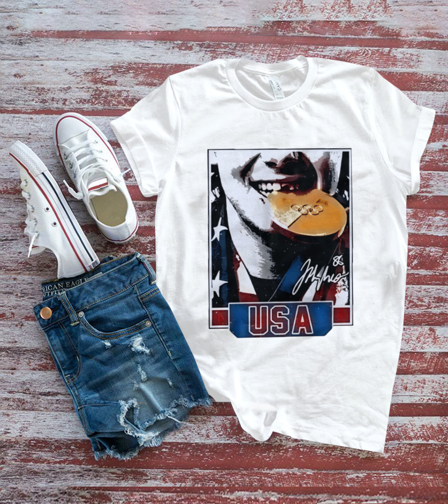 USA Gold Medal Hockey Jack Hughes Autograph 88 T-Shirt