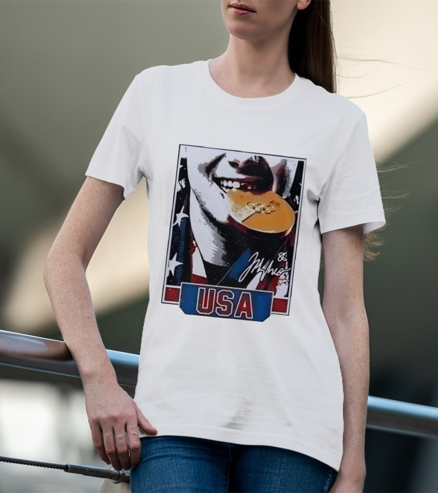 USA Gold Medal Hockey Jack Hughes Autograph 88 T-Shirt