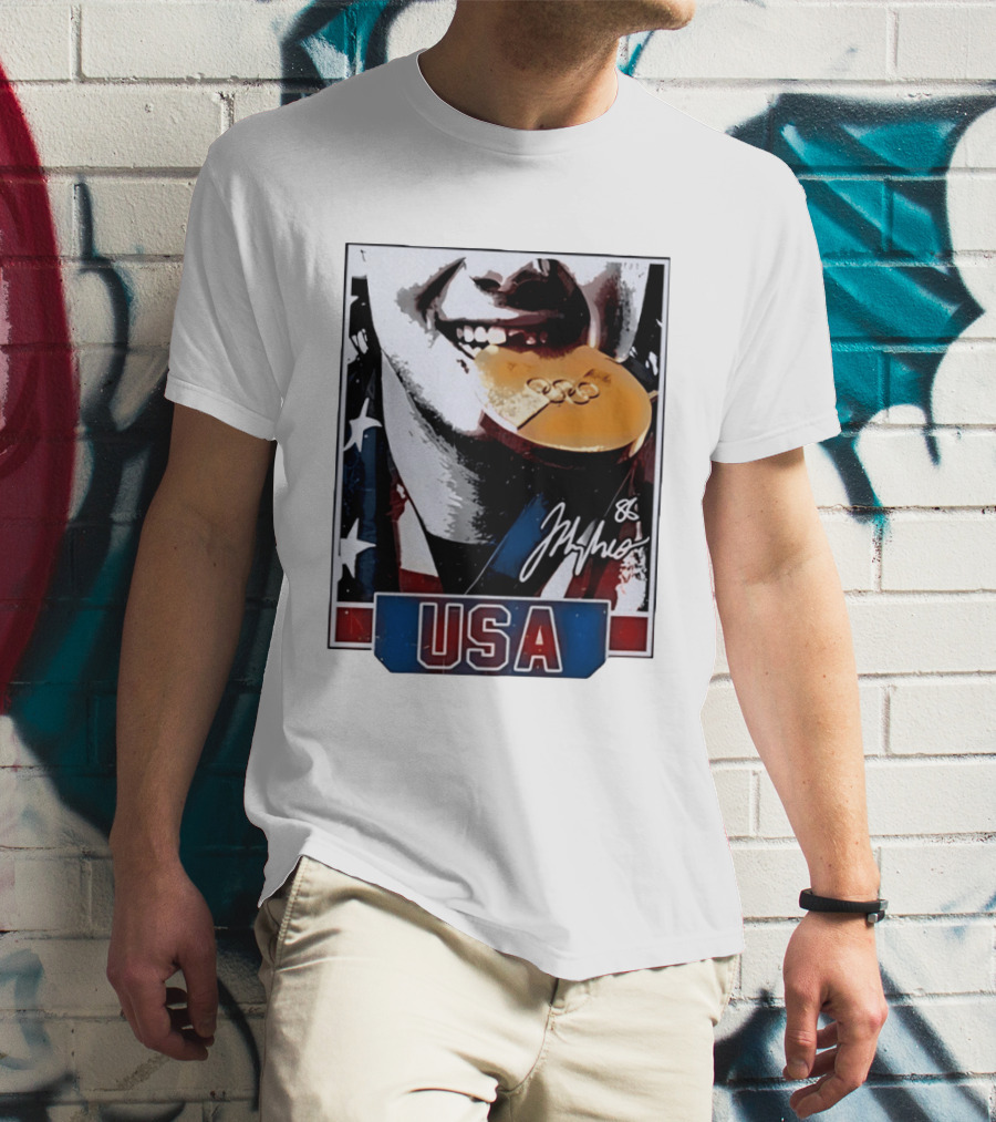 USA Gold Medal Hockey Jack Hughes Autograph 88 T-Shirt