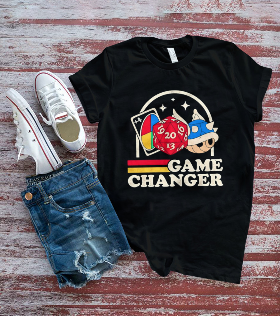 Game Changer Uno Card Dungeons And Dragons Mario Kart Blue Shell T-Shirt