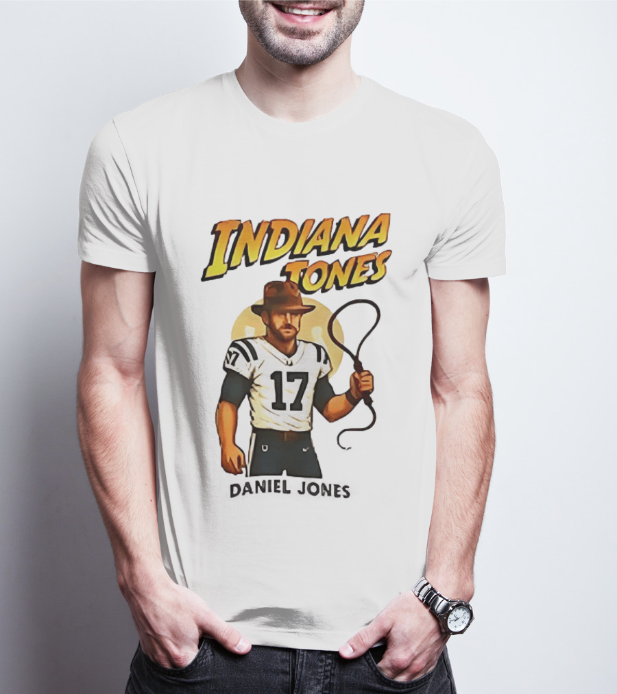 Daniel Jones Indiana Tones 17 Football Adventure T-Shirt