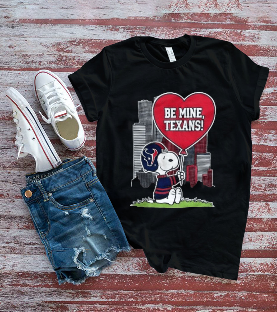 Houston Texans Snoopy Valentine Be Mine Texans 2026 T-Shirt