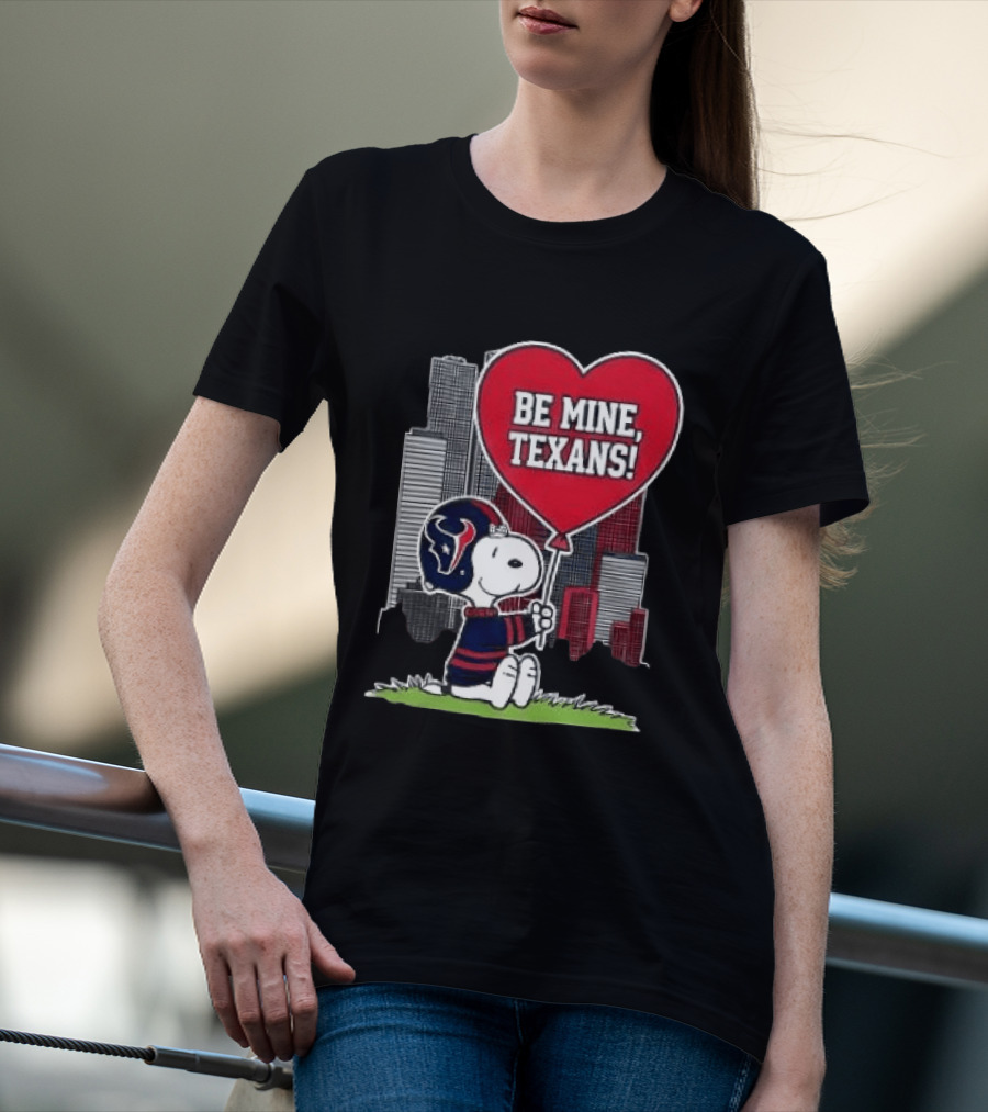 Houston Texans Snoopy Valentine Be Mine Texans 2026 T-Shirt