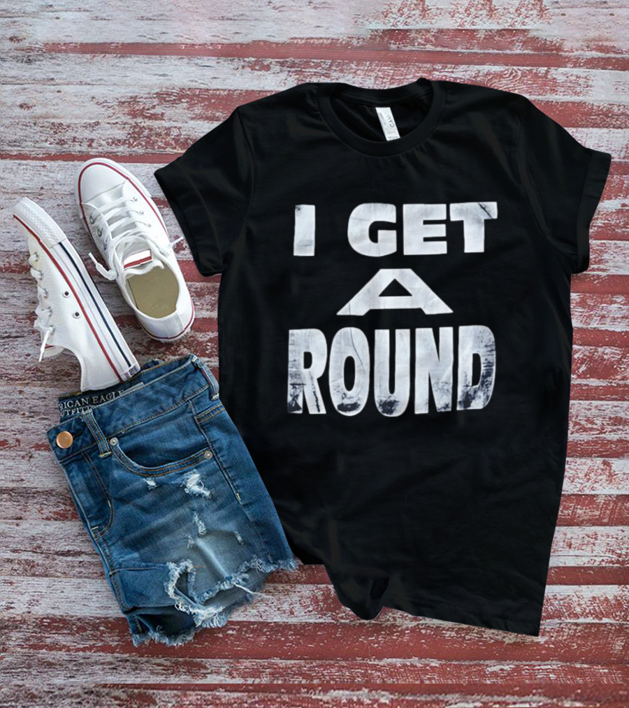 I Get A Round Tie Dye Marble T-Shirt
