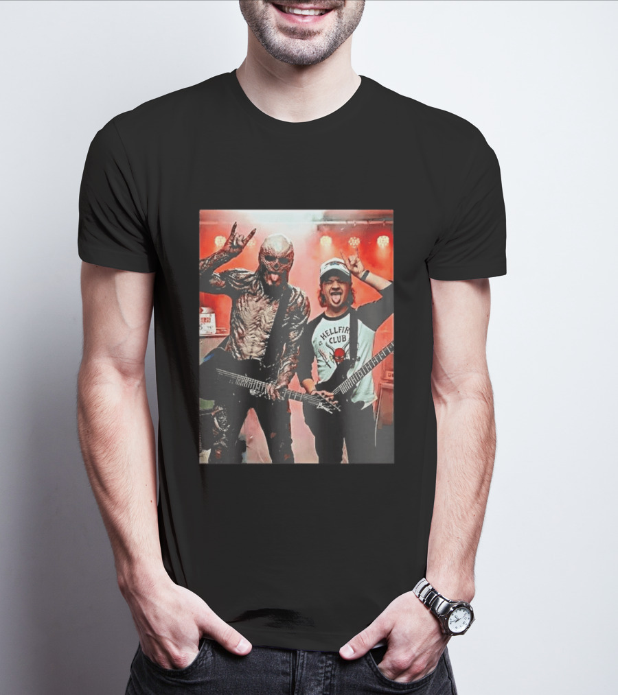 Vecna Dustin Henderson Hellfire Club Stranger Things Guitar Jam Session T-Shirt