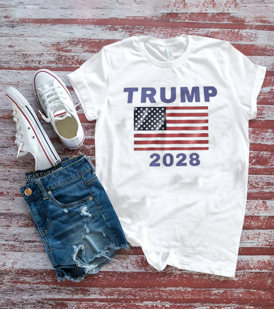 Lorena Hale Zimmerman Trump 2028 American Flag T-Shirt