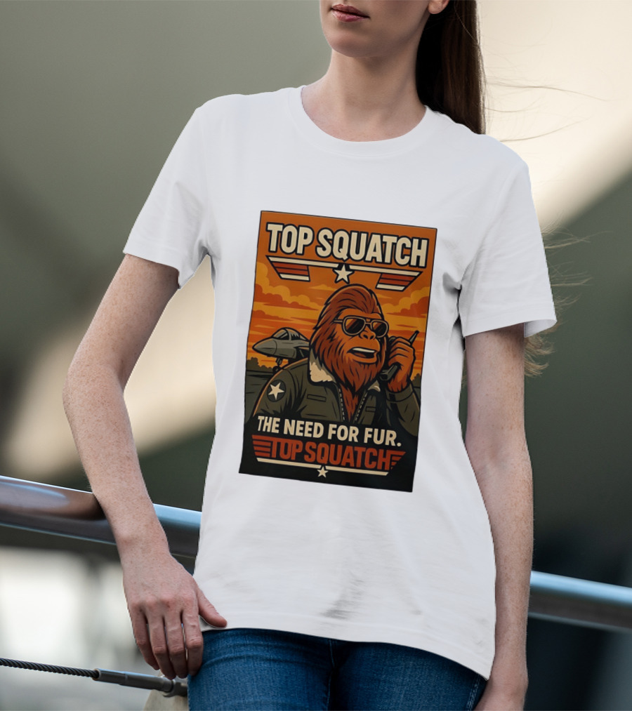 Top Squatch The Need For Fur Top Squatch Aviation T-Shirt