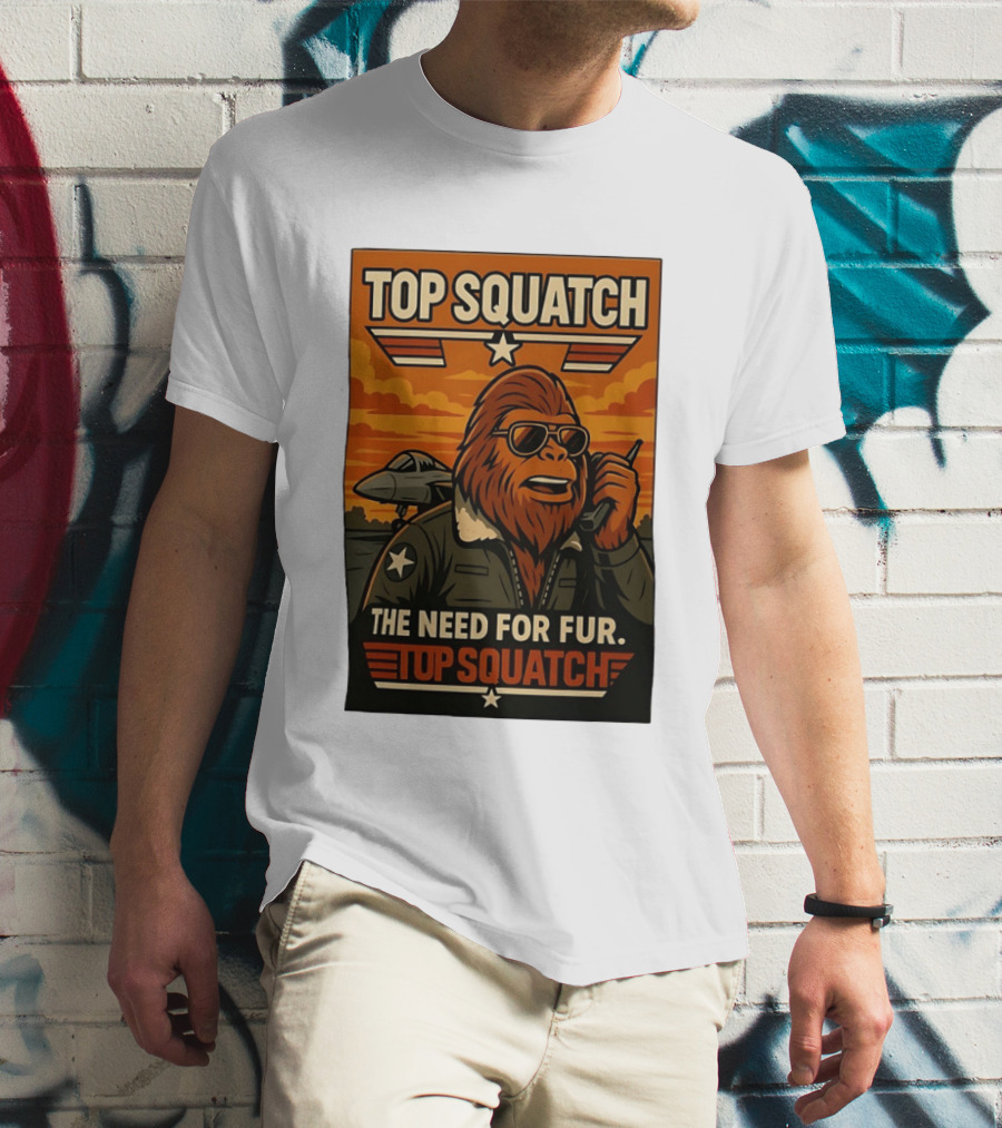 Top Squatch The Need For Fur Top Squatch Aviation T-Shirt