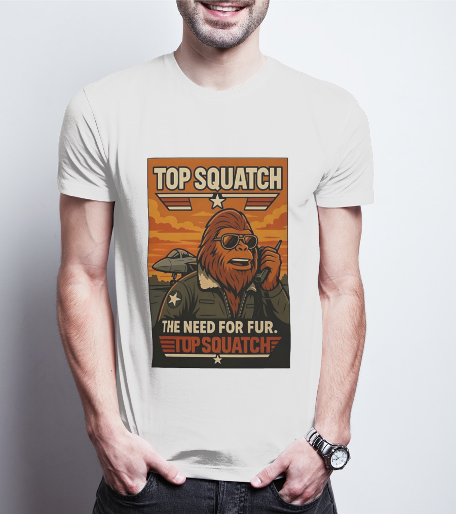 Top Squatch The Need For Fur Top Squatch Aviation T-Shirt