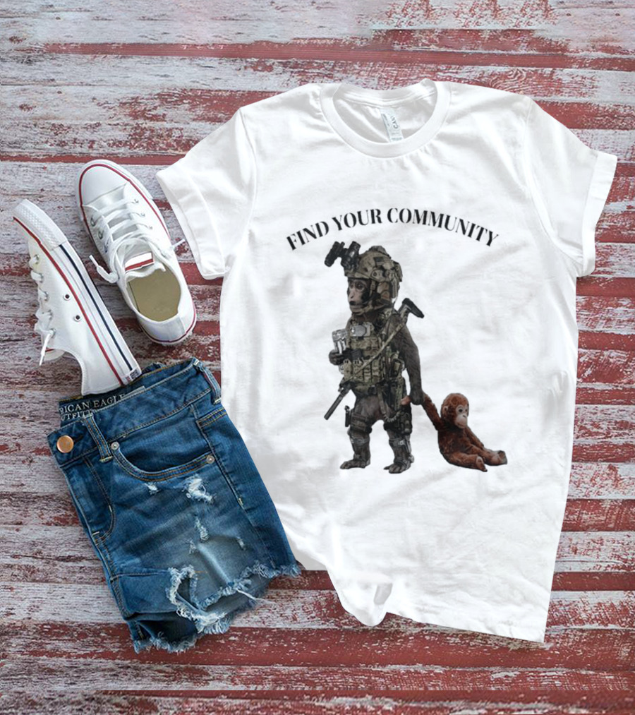 Tactical Punch The Monkey Find Your Community Military Humor T-Shirt