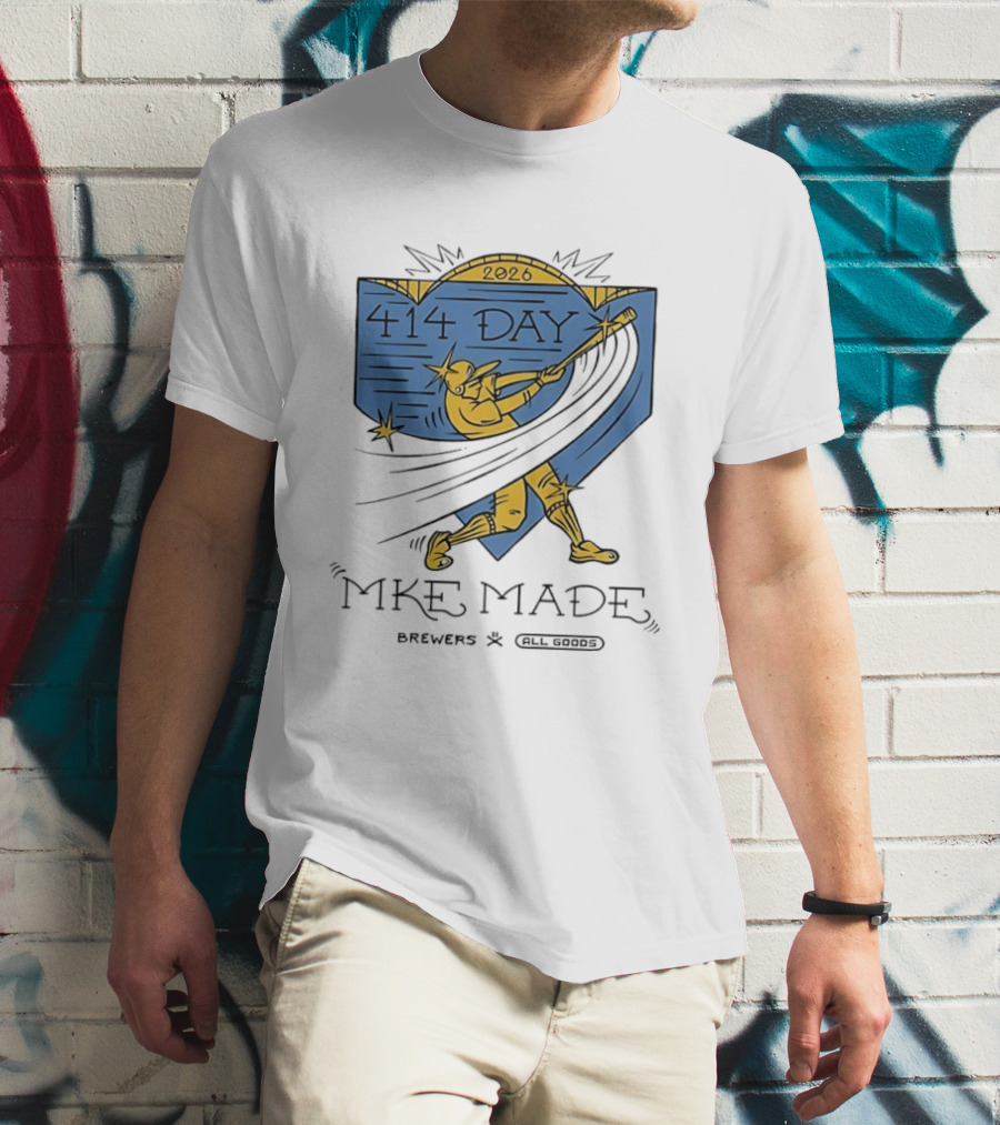 Brewers 414 Day 2026 MKE Made Baseball T-Shirt