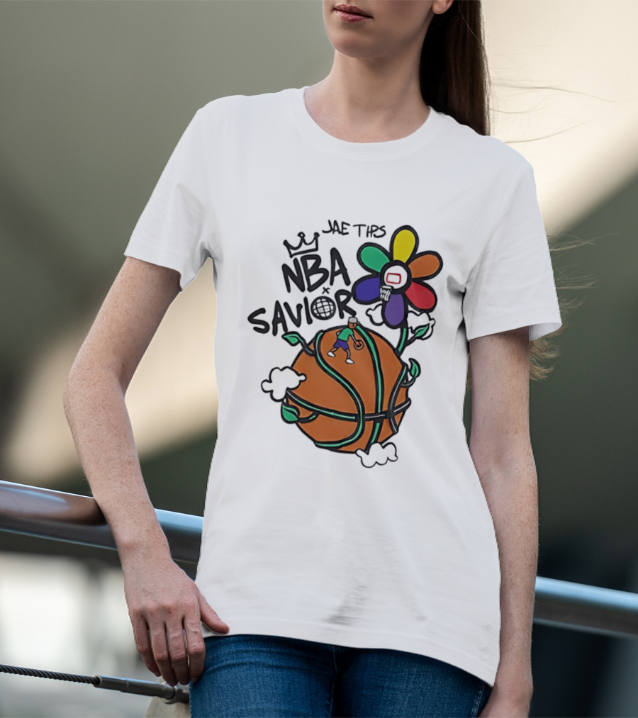Jae Tips NBA Savior Basketball Flower Planet Player T-Shirt