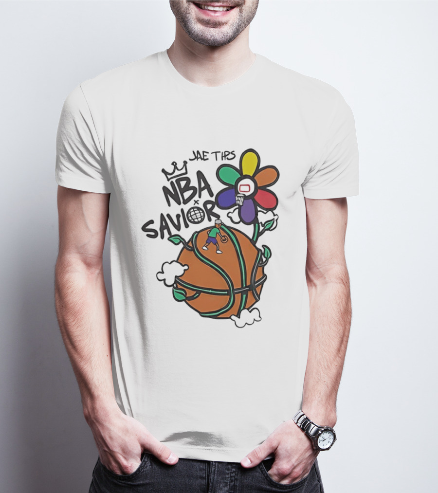 Jae Tips NBA Savior Basketball Flower Planet Player T-Shirt