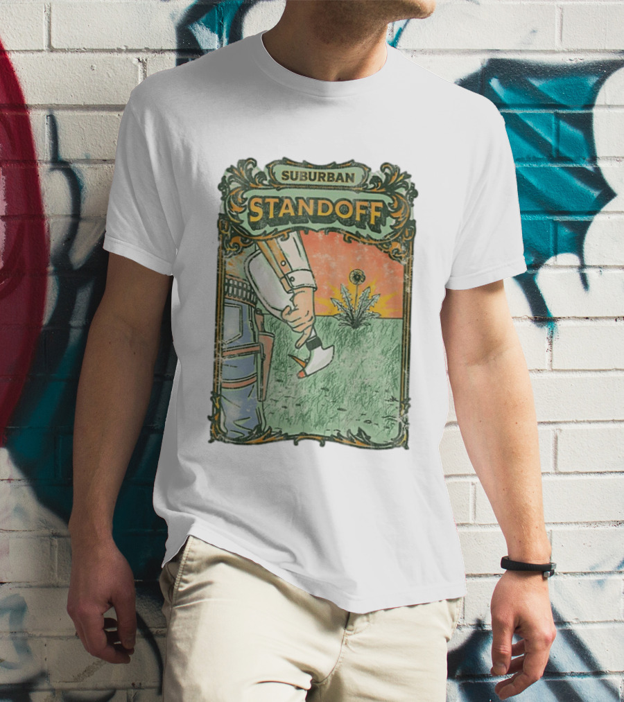 Suburban Standoff Wild West Duel Scene T-Shirt