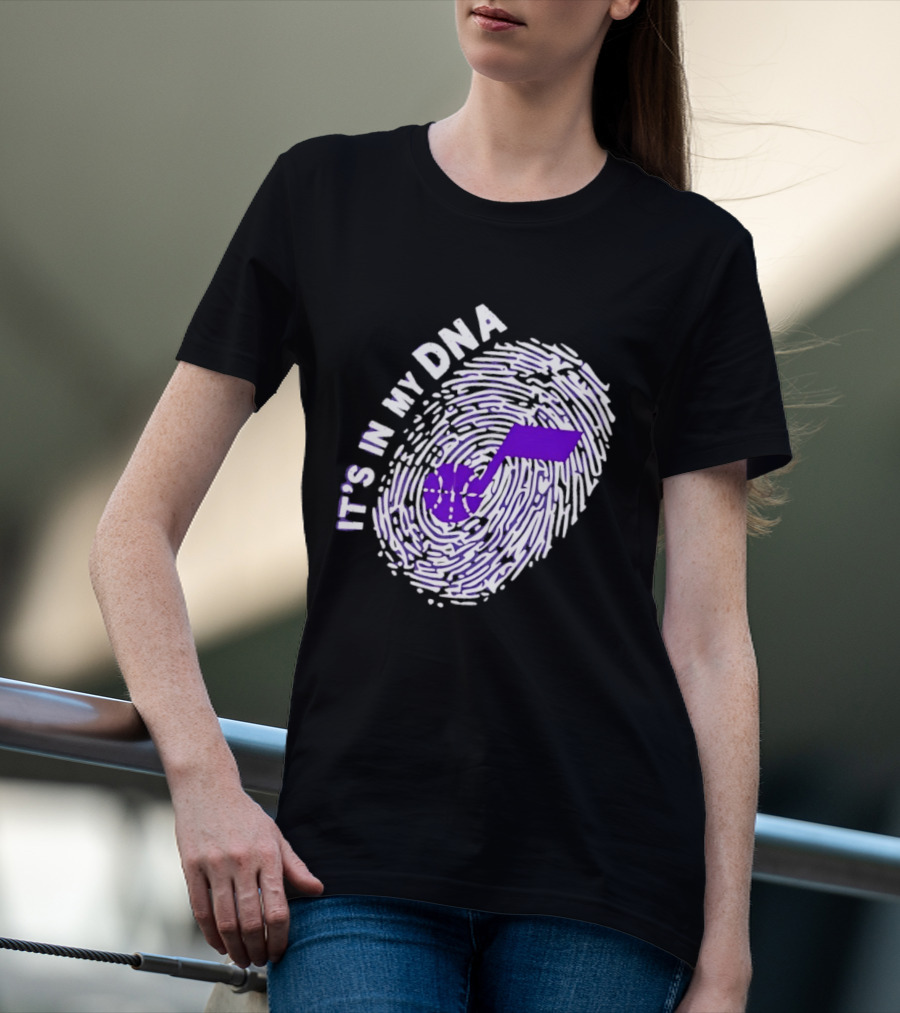 Utah Jazz It's In My DNA Fingerprint Basketball Fan T-Shirt