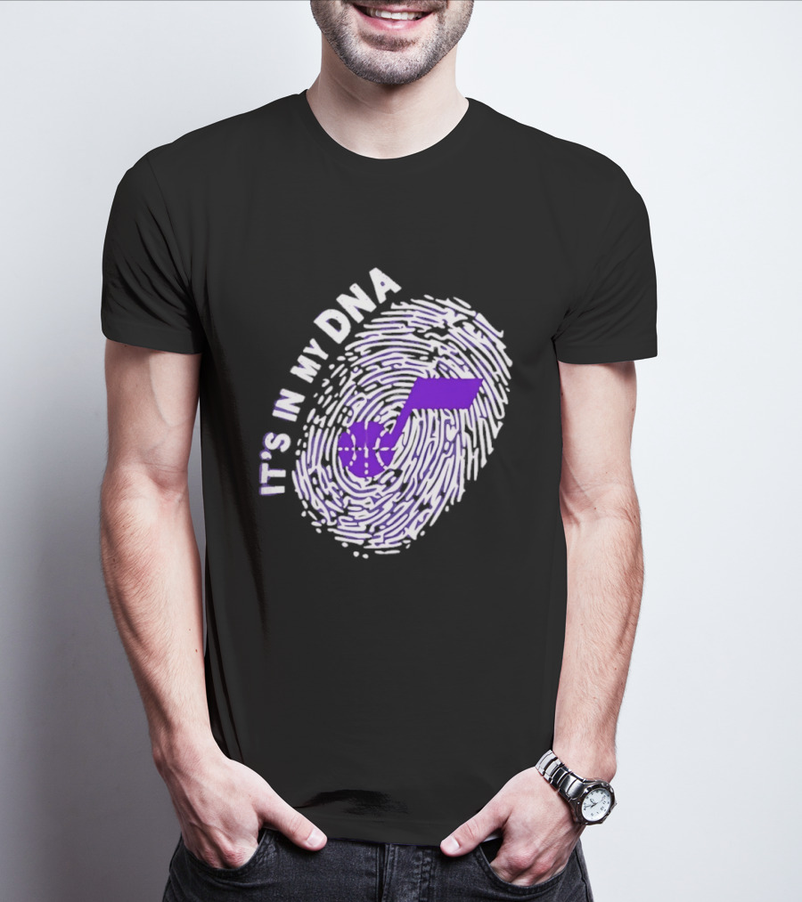 Utah Jazz It's In My DNA Fingerprint Basketball Fan T-Shirt