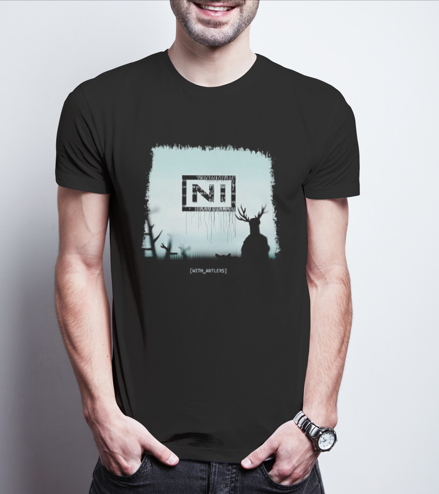 Nine Inch Nails NIN Deer Shadow With Antlers T-Shirt