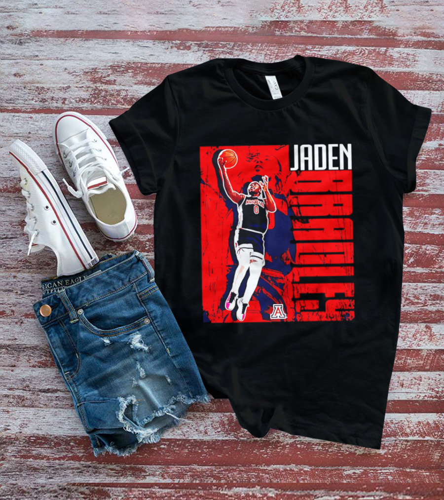 Jaden Bradley Arizona Wildcats NCAA Basketball Player Collage T-Shirt