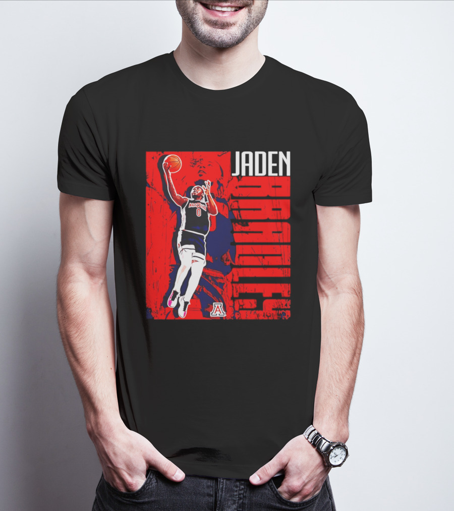 Jaden Bradley Arizona Wildcats NCAA Basketball Player Collage T-Shirt