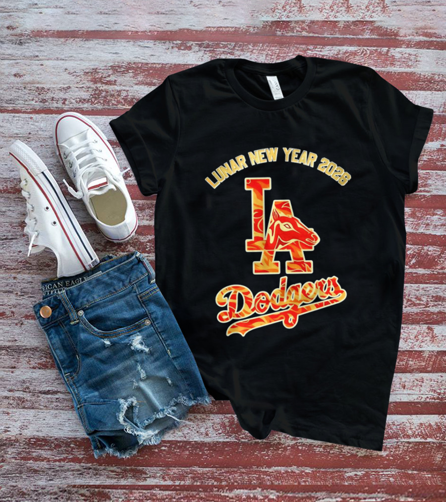 Lunar New Year 2026 LA Dodgers Horse Symbol Celebration T-Shirt