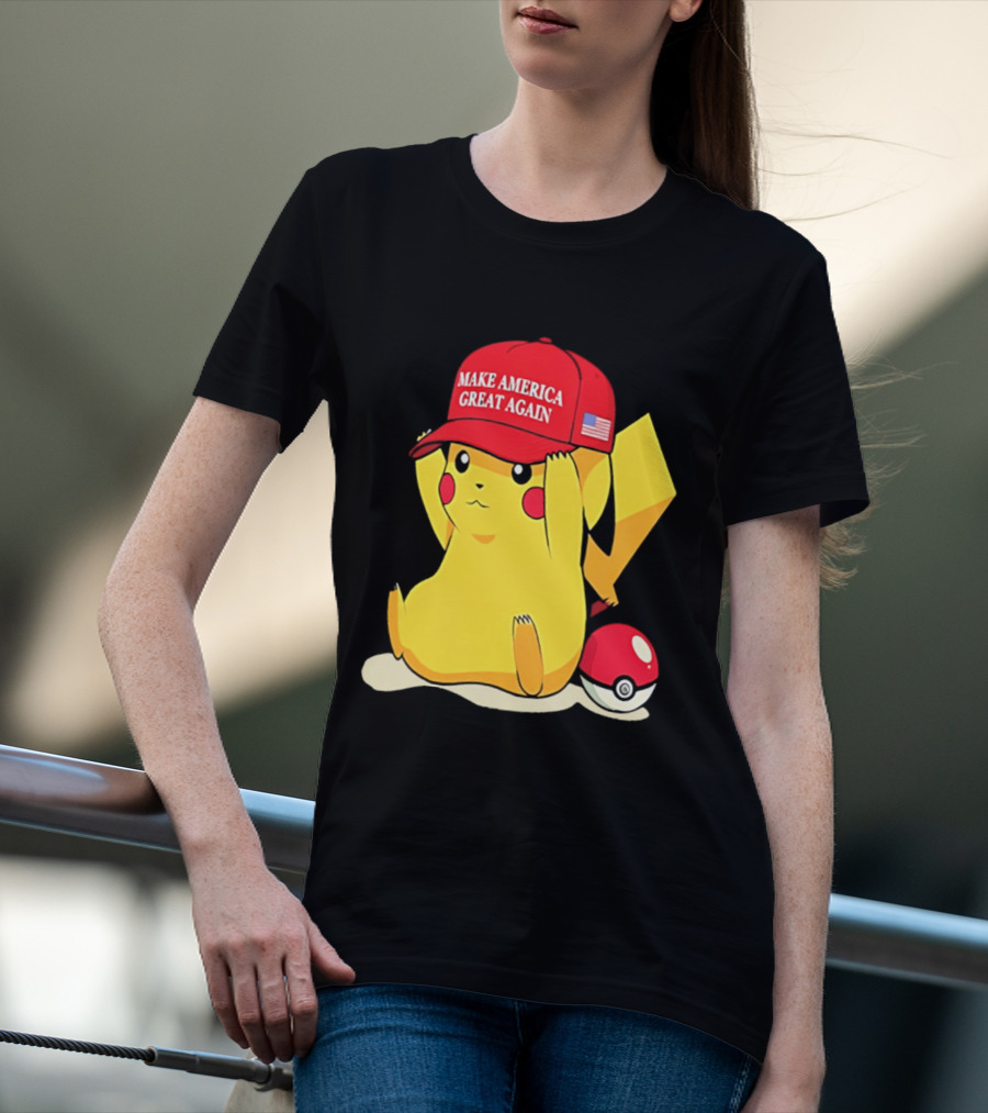 MAGA Pikachu Make America Great Again Hat Pokemon Fan Trend T-Shirt