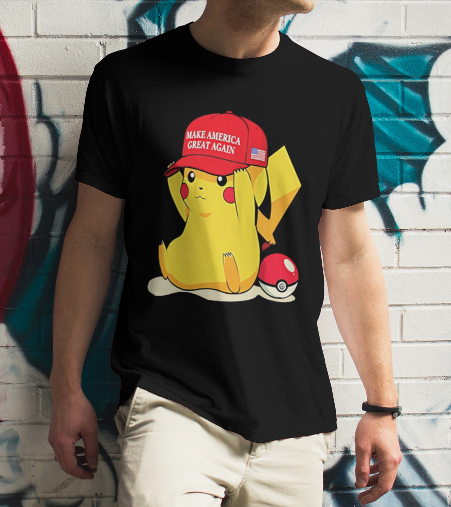 MAGA Pikachu Make America Great Again Hat Pokemon Fan Trend T-Shirt