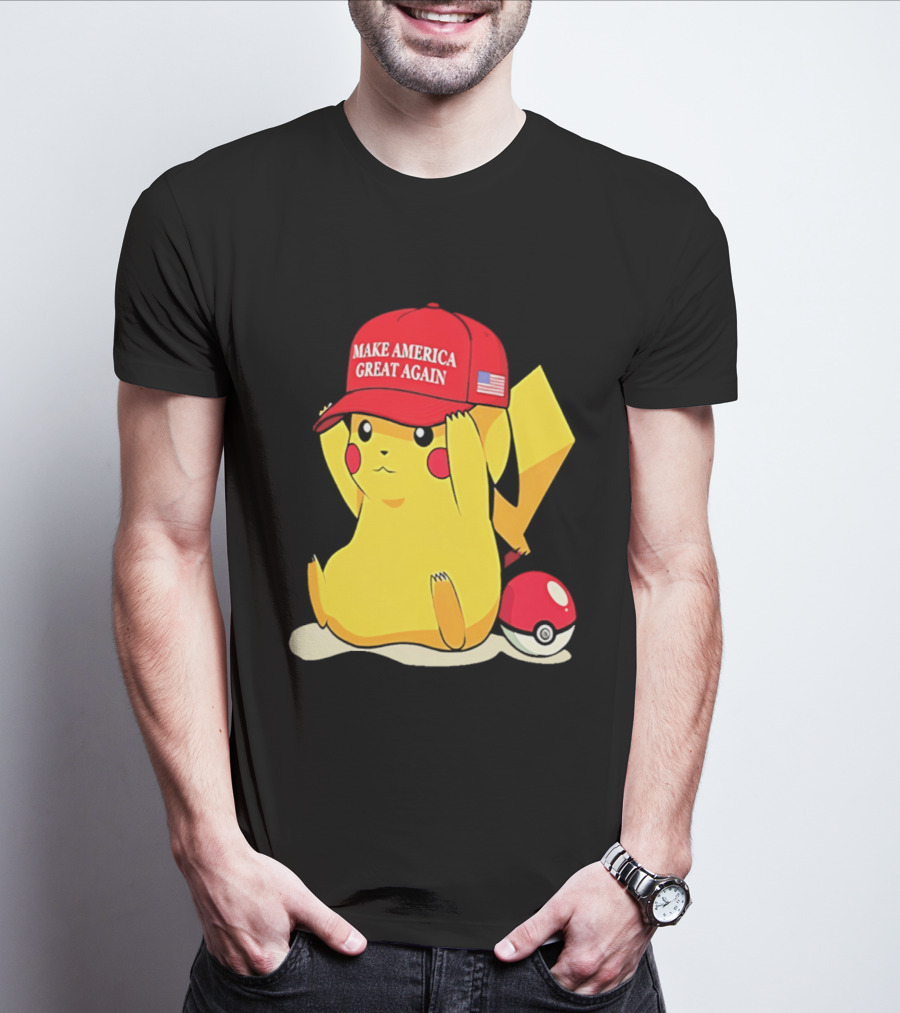 MAGA Pikachu Make America Great Again Hat Pokemon Fan Trend T-Shirt