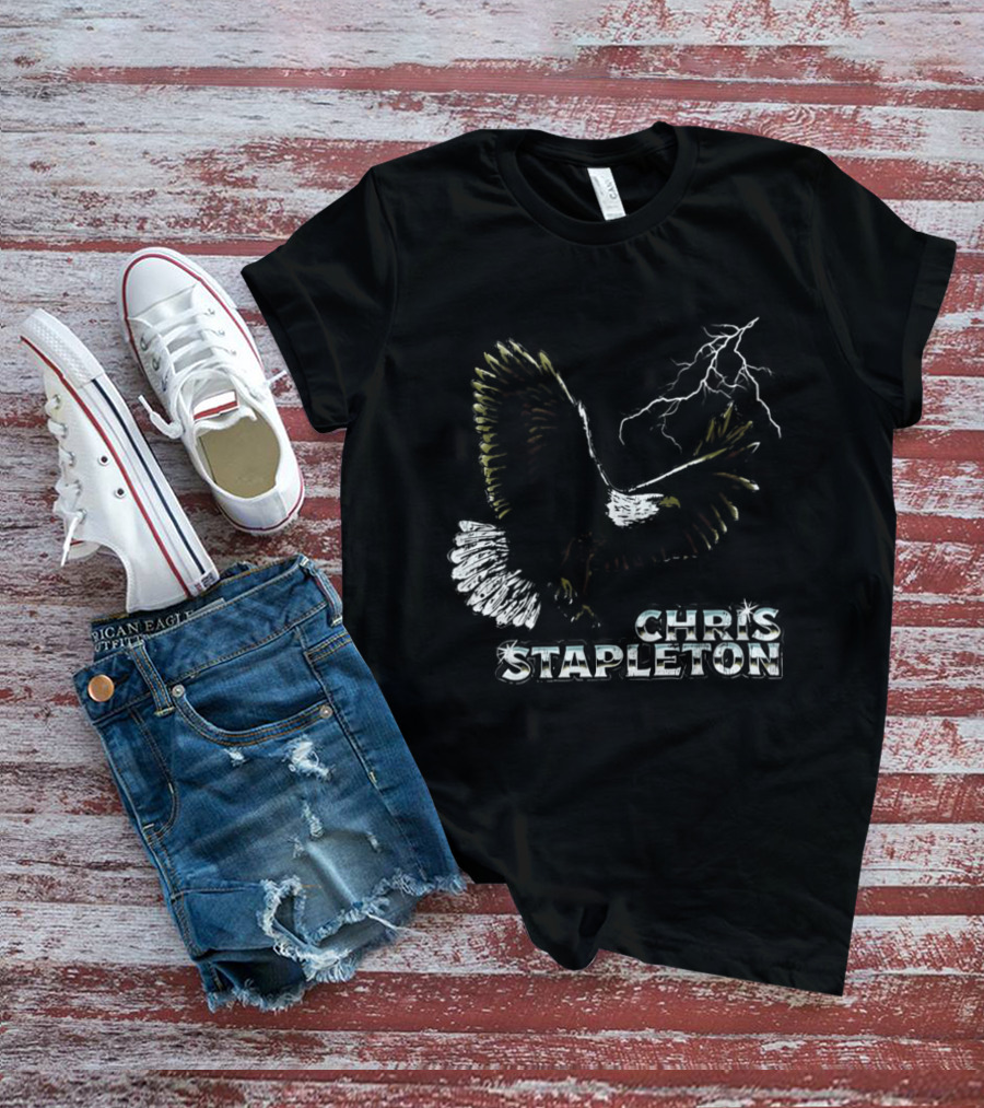 Chris Stapleton Bald Eagle With Lightning T-Shirt