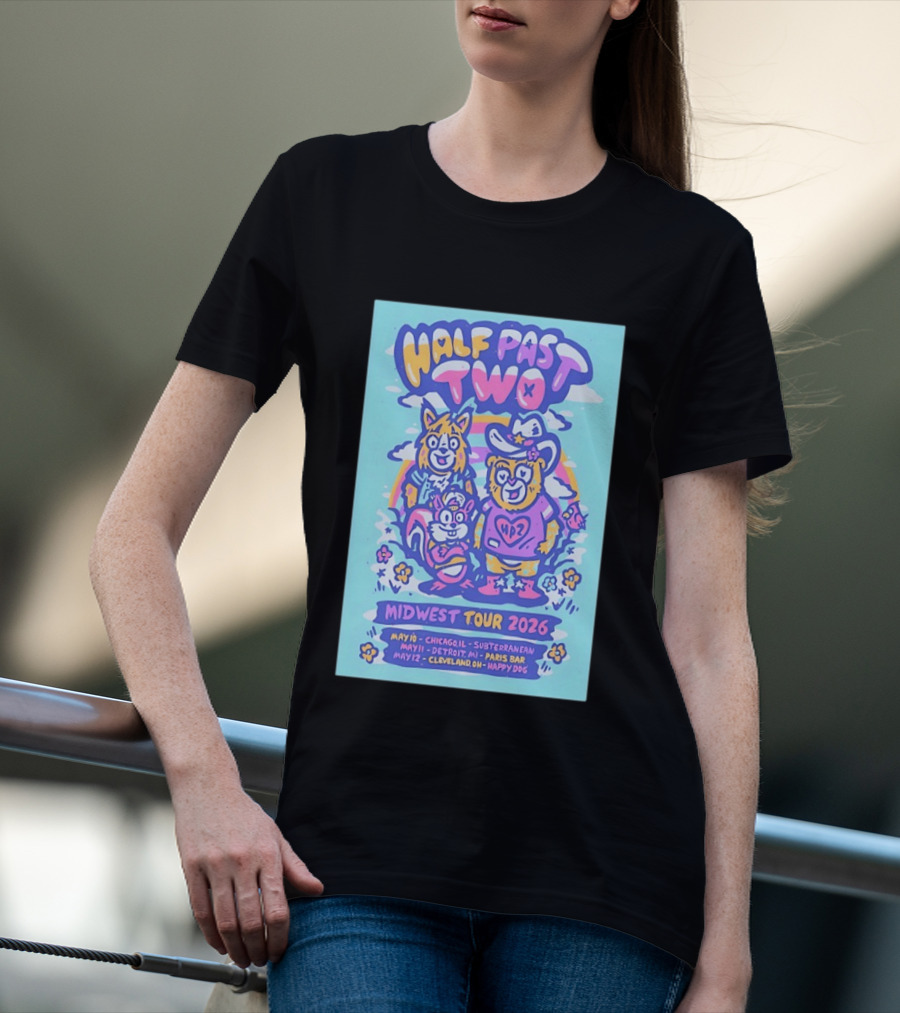 Half Past Two Midwest Tour 2026 Chicago Detroit Cleveland Dates T-Shirt
