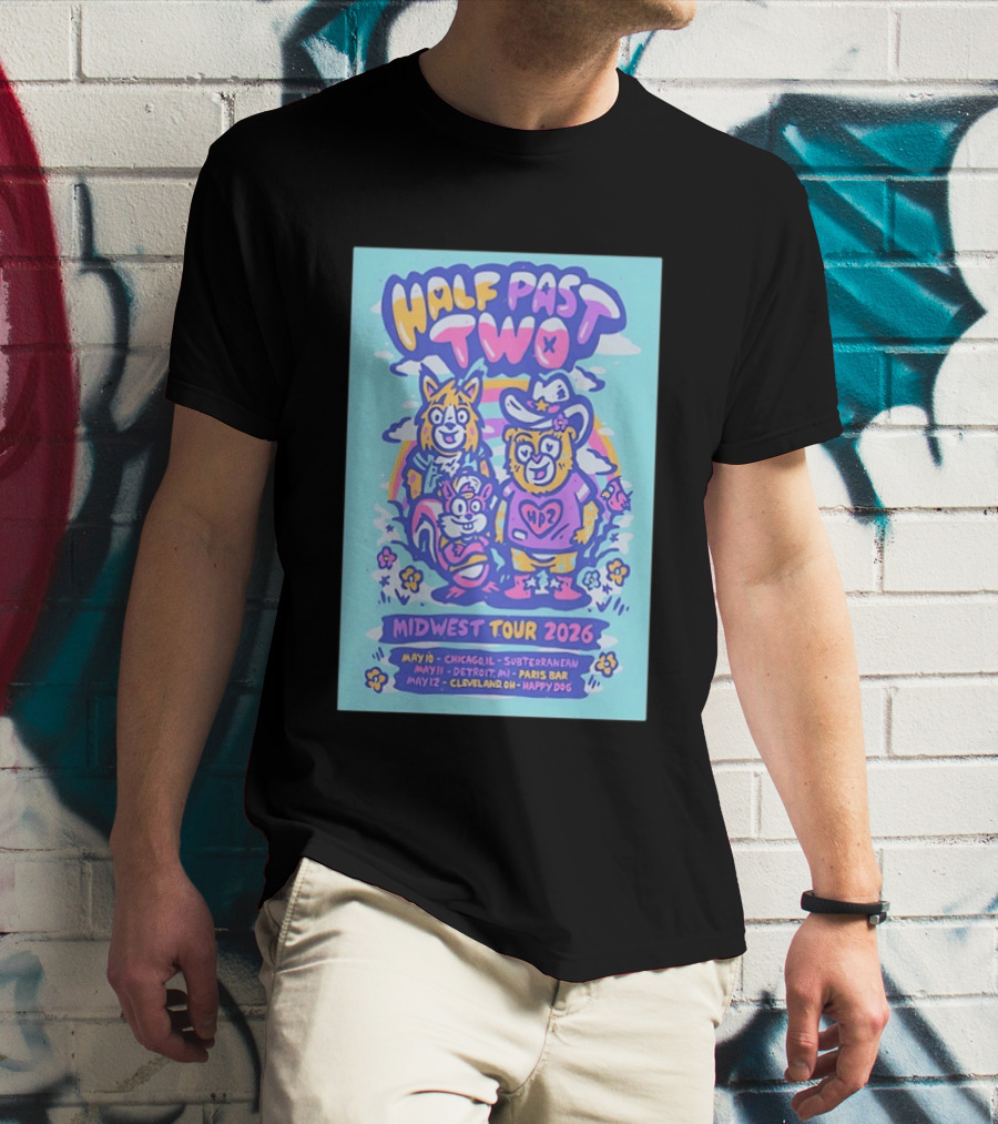 Half Past Two Midwest Tour 2026 Chicago Detroit Cleveland Dates T-Shirt