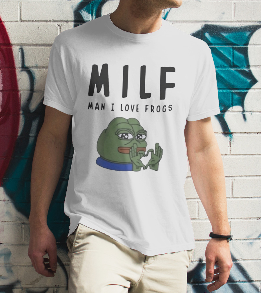 MILF Frog Meme Man I Love Frogs Heart T-Shirt
