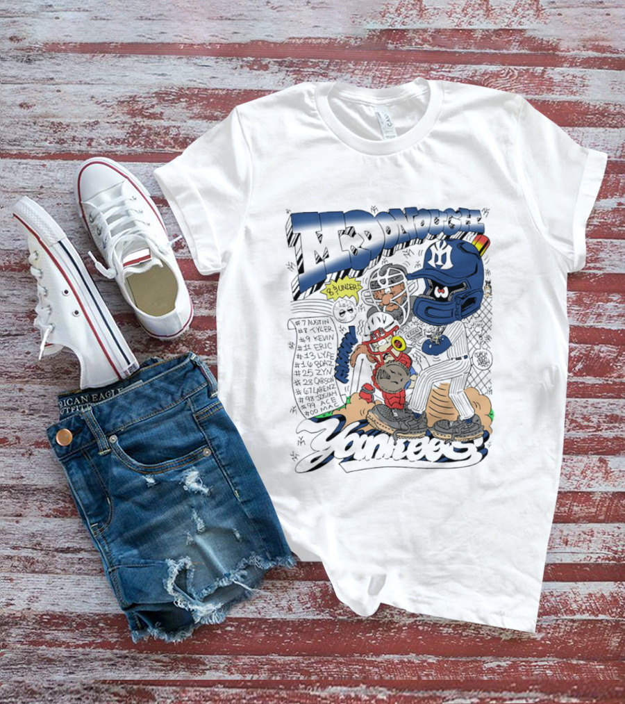 McDonough Yankees Caricature Number List And Players T-Shirt