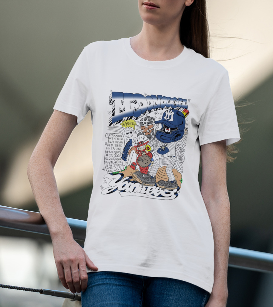 McDonough Yankees Caricature Number List And Players T-Shirt