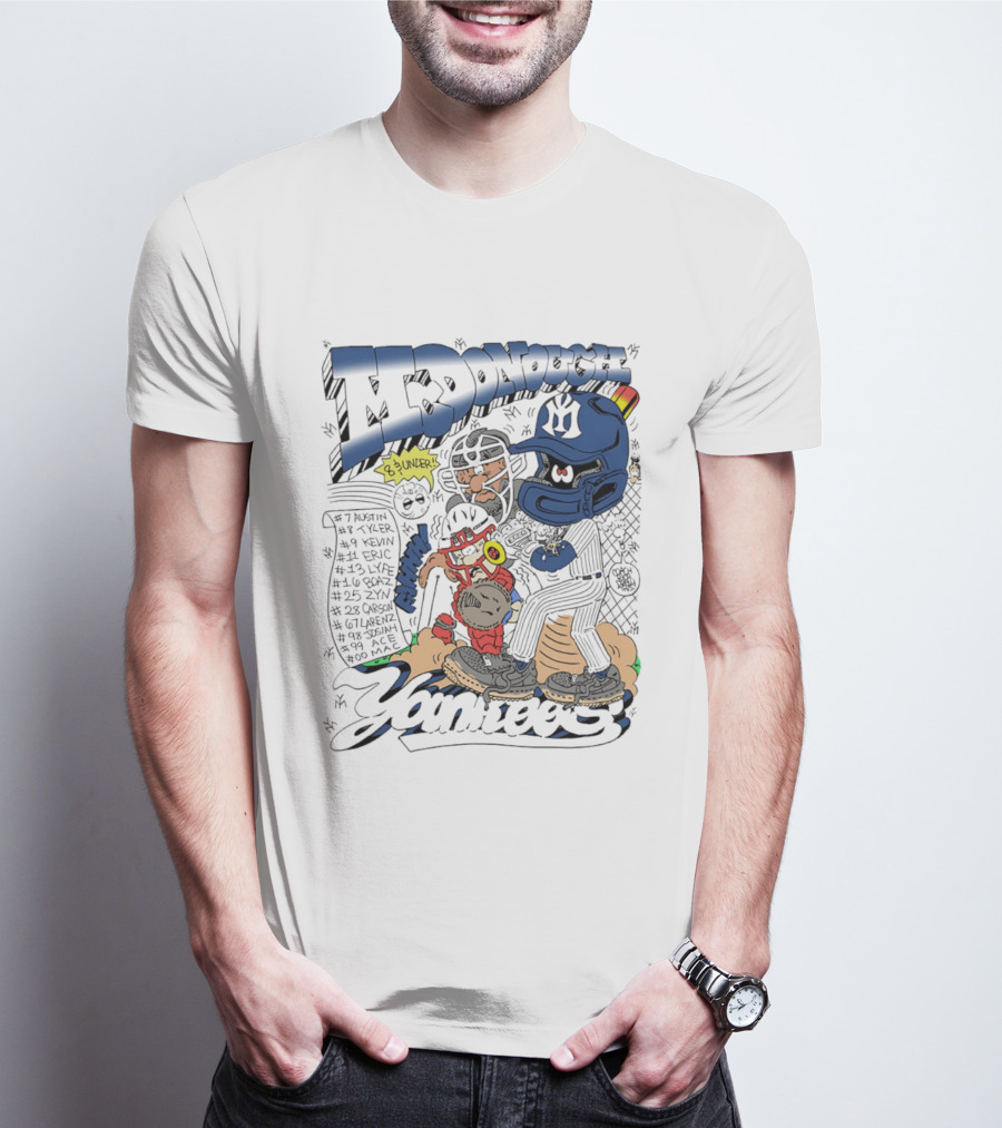 McDonough Yankees Caricature Number List And Players T-Shirt