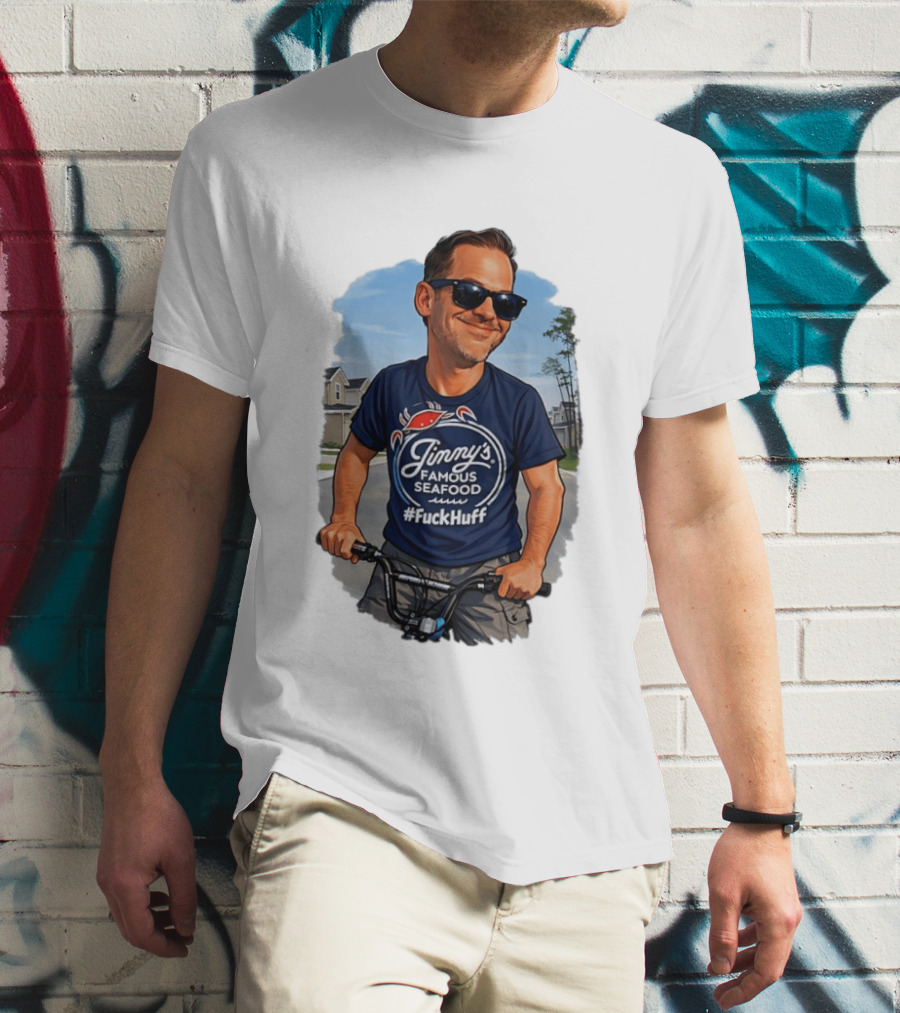 Jinny's Famous Seafood #FckHuff Bold Catchy Phrase T-Shirt