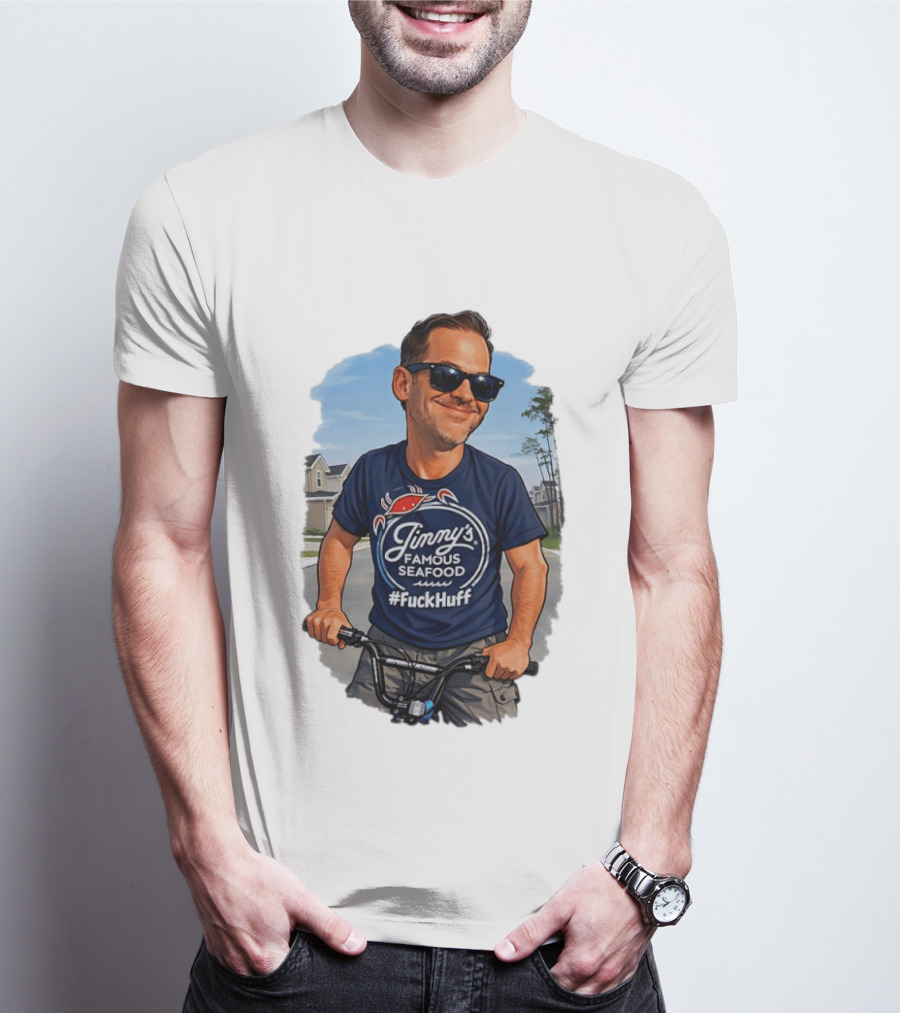 Jinny's Famous Seafood #FckHuff Bold Catchy Phrase T-Shirt