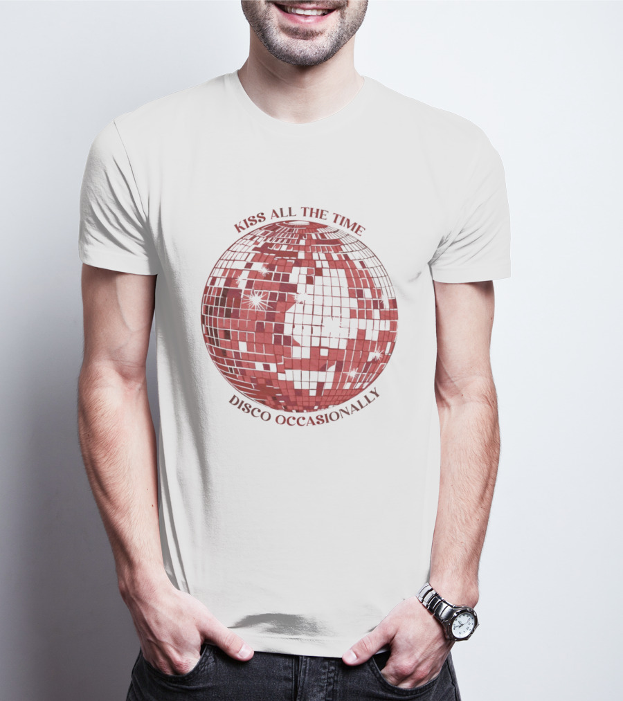 Kiss All The Time Disco Occasionally Disco Ball Bella T-Shirt