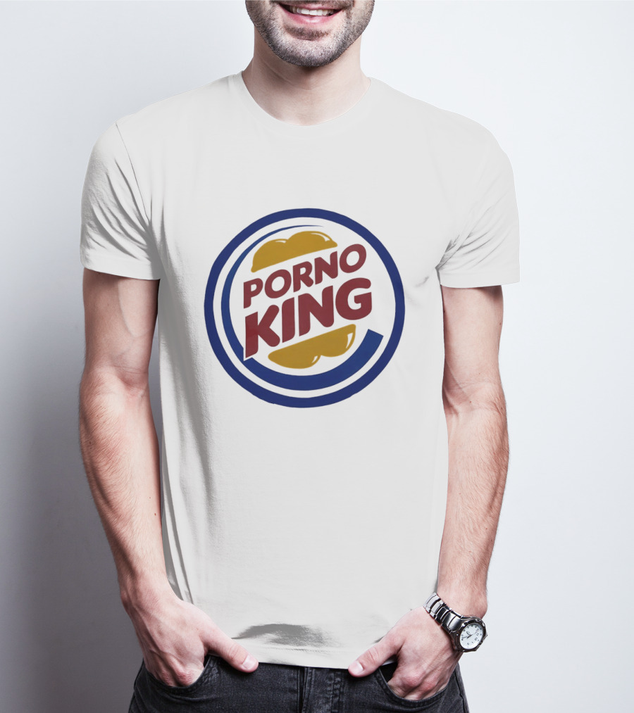 Porno King Burger King Logo Parody Humorous T-Shirt