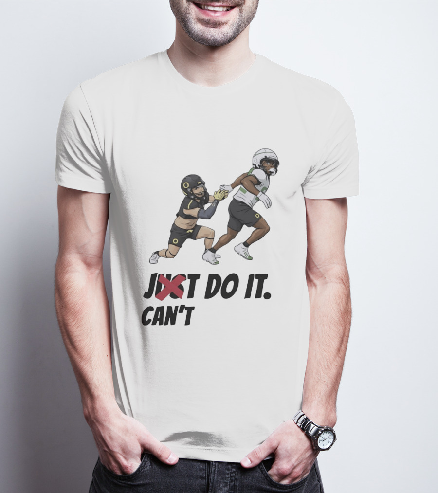 Just Can't Do It Football Players Chase In Action T-Shirt
