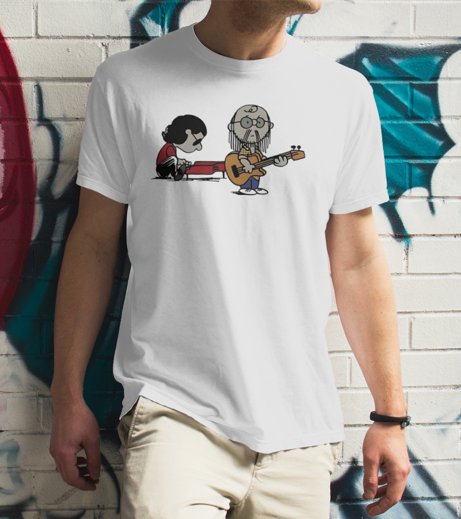 Steely Dan Musician Cartoon Crossover With Peanuts Characters Charlie Brown T-Shirt