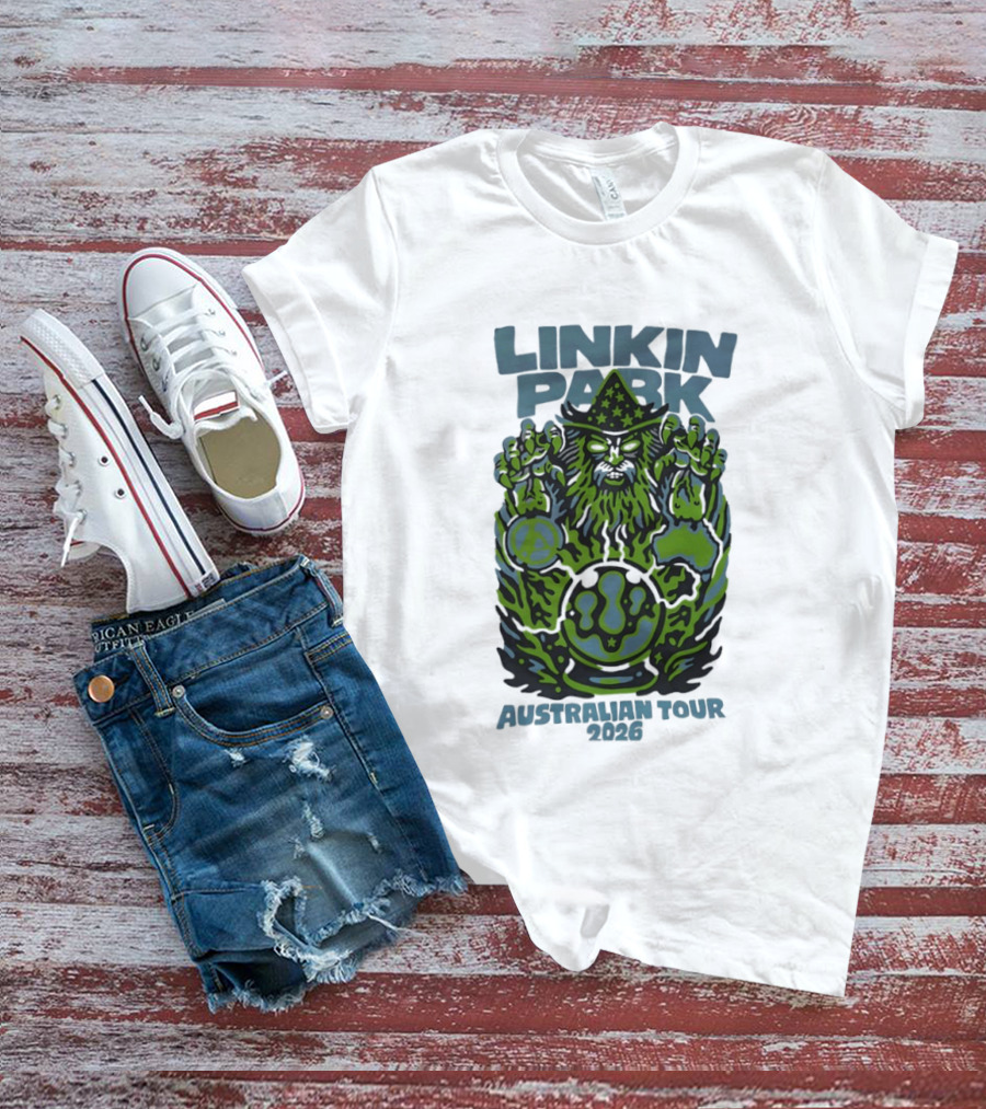Linkin Park Australian Tour 2026 Wizard And Crystal Ball T-Shirt