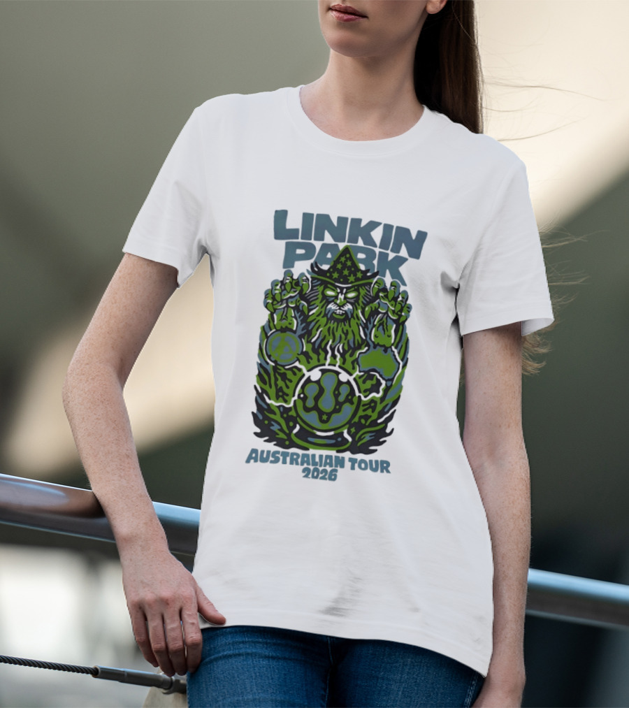Linkin Park Australian Tour 2026 Wizard And Crystal Ball T-Shirt