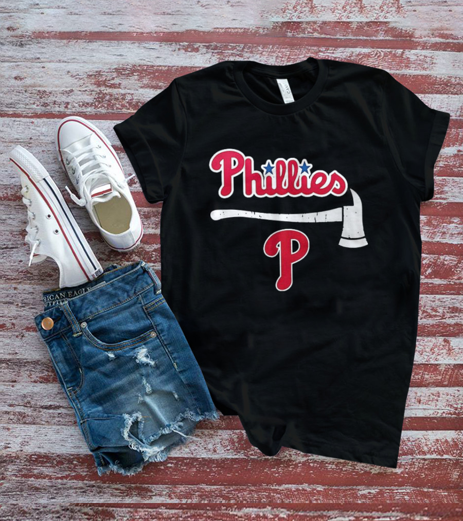 Philadelphia Phillies Firefighter Axe P Baseball Team Fan T-Shirt
