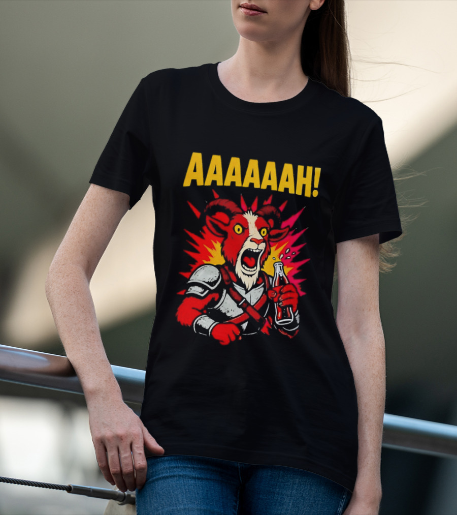 Prepotente Pony Screaming AAAAAAH Colorful Explosion T-Shirt