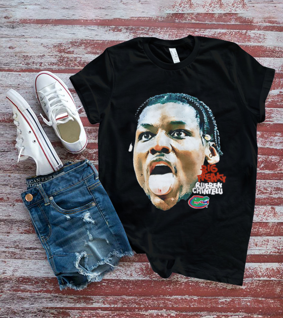 Rueben Chinyelu Big Freak Florida Basketball Game Face NCAA Gators T-Shirt