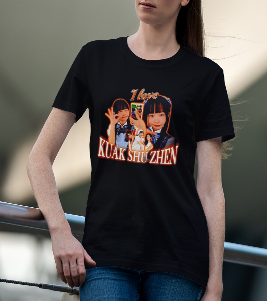 I Love Kuak Shu Zhen Selfie Style School Uniform T-Shirt