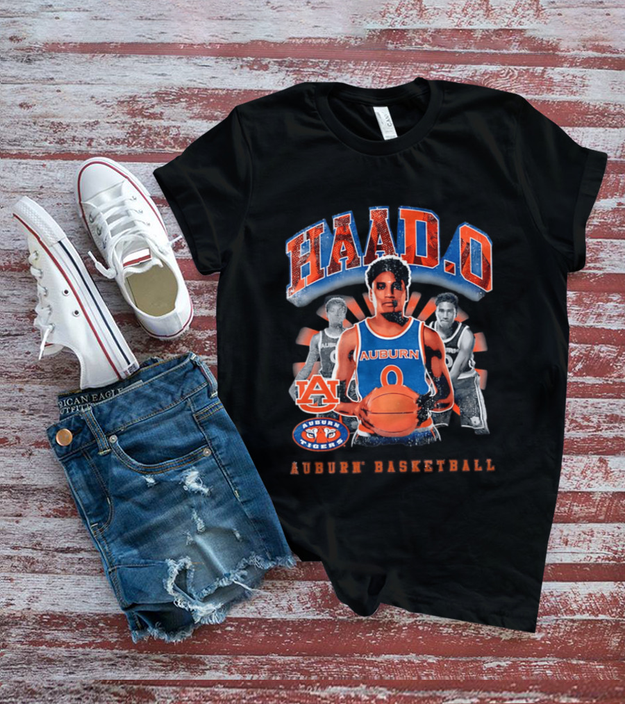 HAAD.O Auburn Basketball Tigers Player Number 0 Collage T-Shirt