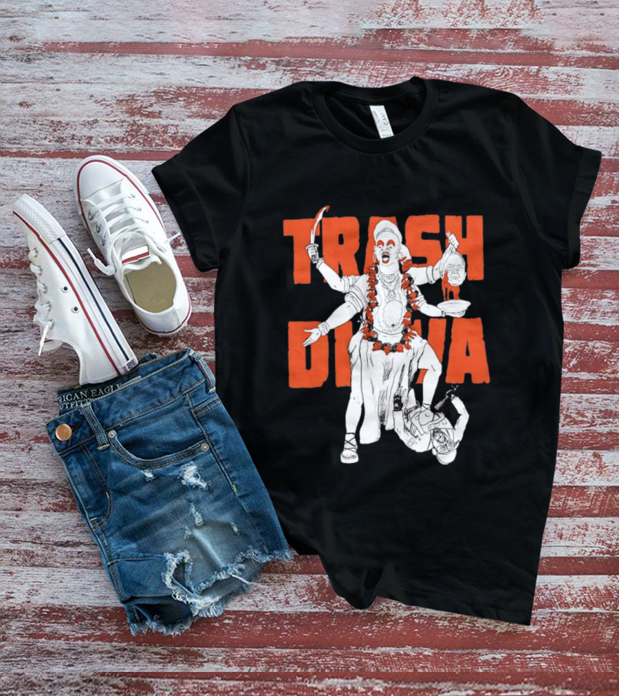 Trash Diva Multi Armed Figure With Head And Sword T-Shirt
