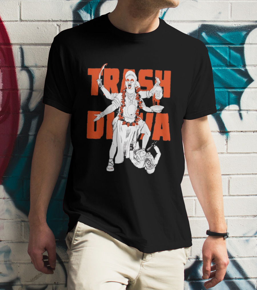 Trash Diva Multi Armed Figure With Head And Sword T-Shirt