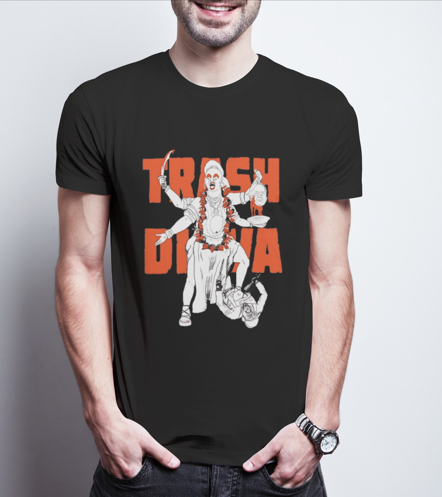 Trash Diva Multi Armed Figure With Head And Sword T-Shirt